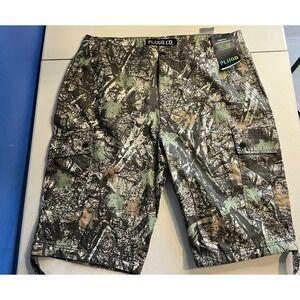 Plugg Co Mens Camo Cargo Shorts Size 38 Hunting Outdoor Multi Pocket